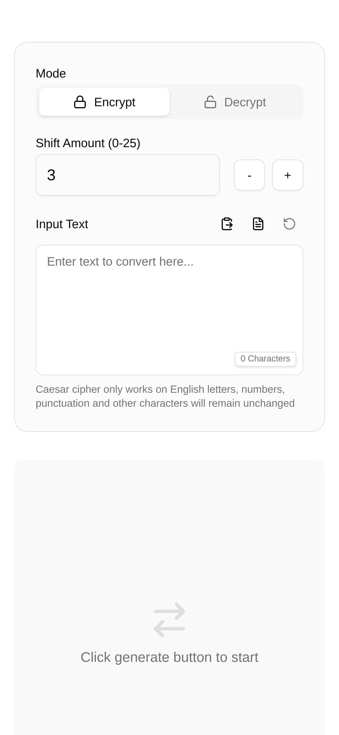 凯撒密码加解密 界面截图