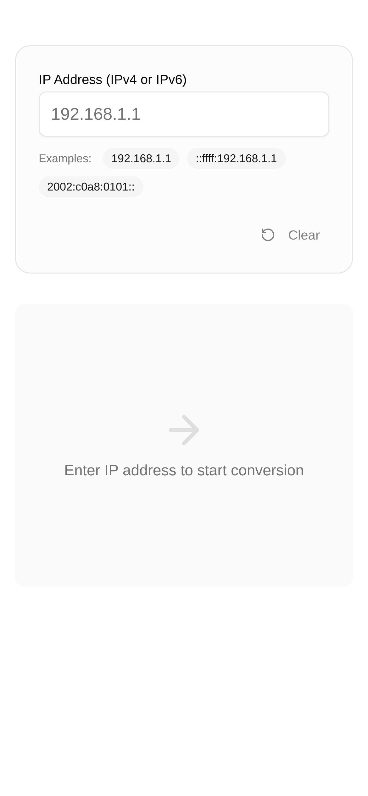 IPv4 IPv6地址转换 界面截图