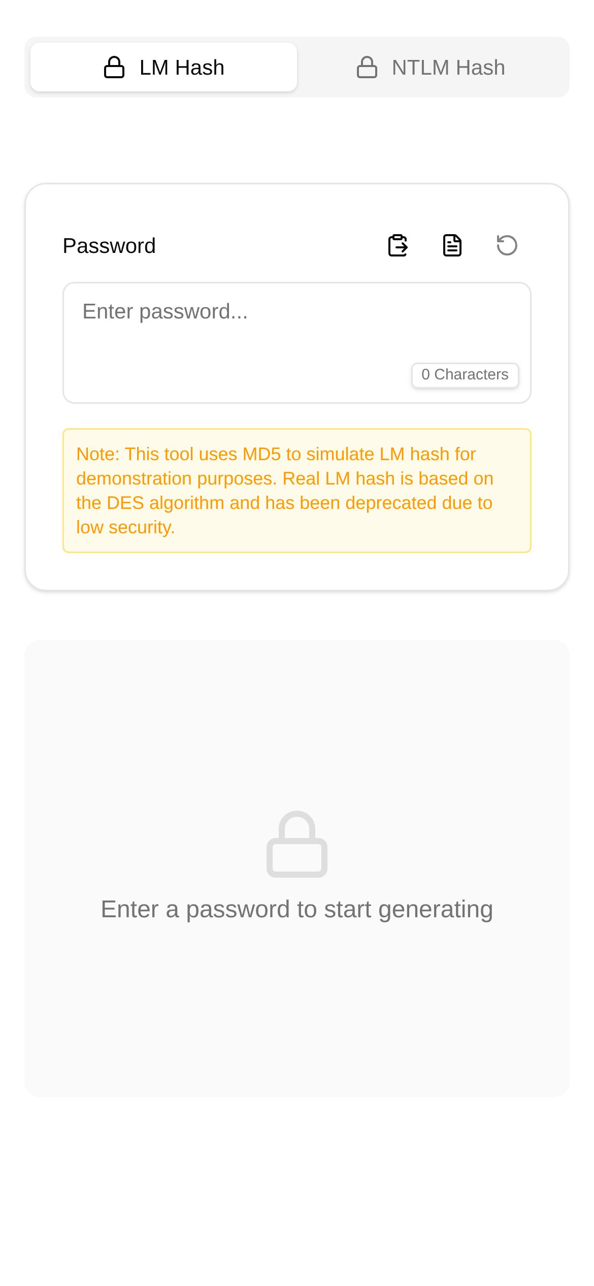 LM哈希计算 界面截图