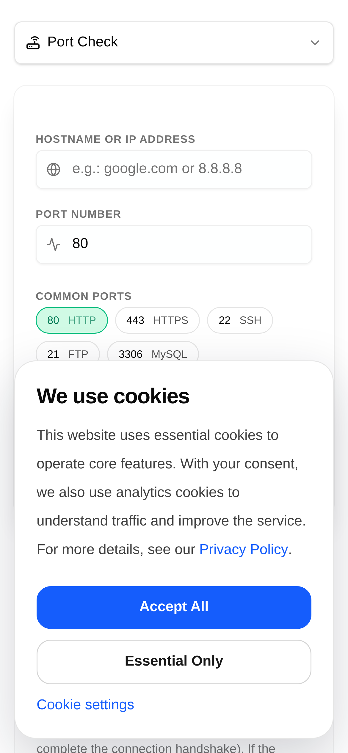 端口检测 界面截图
